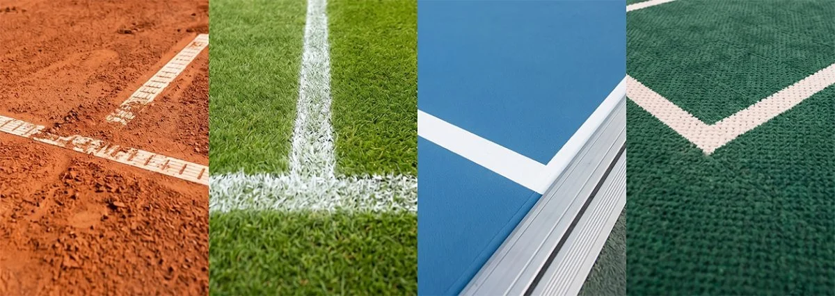 Tennisplatz-Untergründe